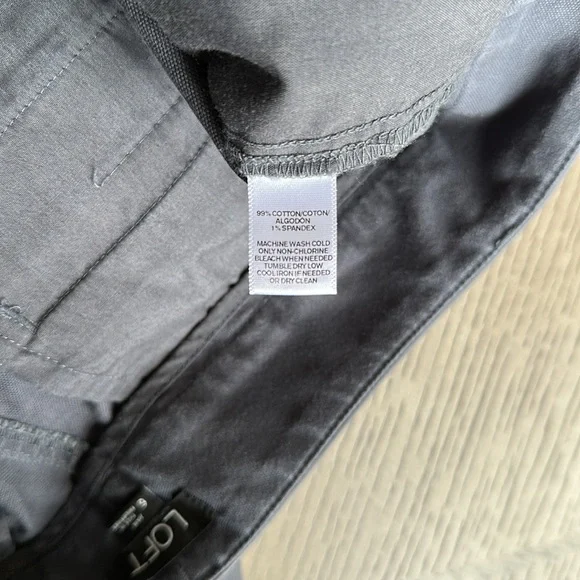 Ann Taylor LOFT - 10" Gray Tailored Women’s Bermuda Shorts - SZ 6 Julie/Curvy - Picture 8 of 9